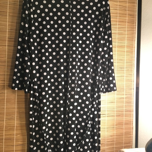 💍 Vintage Retro Polka Dot Wrap-style Dress - Picture 6 of 8